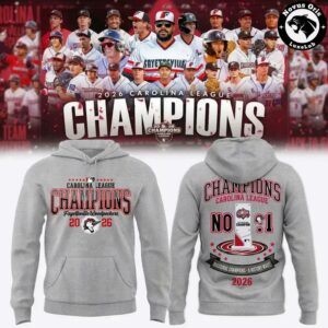 Fayetteville Woodpeckers Carolina League Champions 2026 Hoodie 4