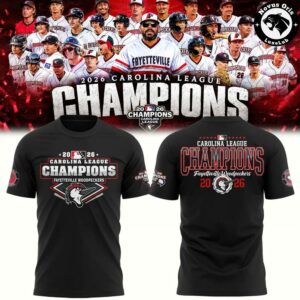 Fayetteville Woodpeckers Carolina League Champions 2026 T-Shirt