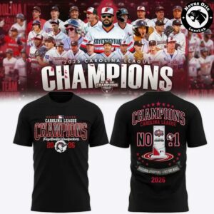 Fayetteville Woodpeckers Carolina League Champions 2026 T Shirt 3