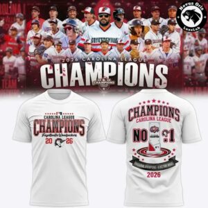 Fayetteville Woodpeckers Carolina League Champions 2026 T Shirt 4