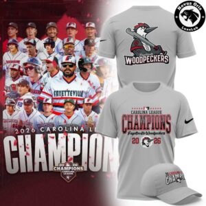 Fayetteville Woodpeckers Carolina League Champions 2026 T Shirt 7