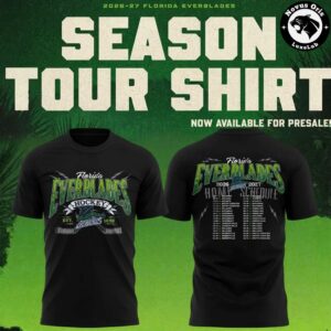 Florida Everblades 2026-27 Season Tour Home Schedule Black T-Shirt