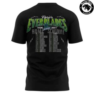 Florida Everblades 2026 27 Season Tour Home Schedule Black T Shirt 3