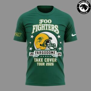 Foo Fighters x North Dakota State Bison Take Cover Tour 2026 T Shirt 3