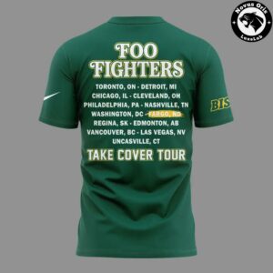 Foo Fighters x North Dakota State Bison Take Cover Tour 2026 T Shirt 4