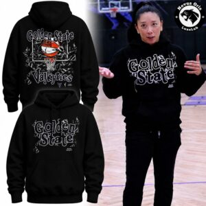 Golden State Valkyries Playa Society Black Shattered Glass Graphic Hoodie