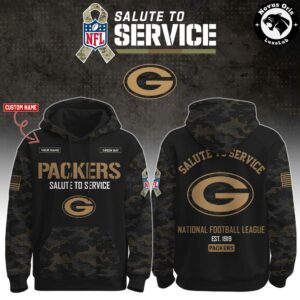 Green Bay Packers NFL Salute To Service 2026 Custom Camo Hoodie