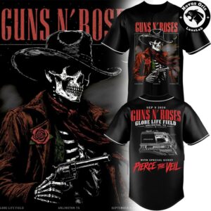 Guns N' Roses Globe Life Field 2026 Tour Baseball Jersey
