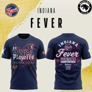 Indiana Fever 2026 WNBA Playoffs Eastern Conference Graphic T Shirt 1