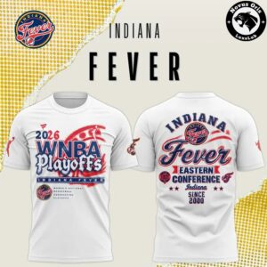 Indiana Fever 2026 WNBA Playoffs Eastern Conference Graphic T Shirt 3