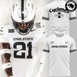 Iowa State Cyclones 2026 Icy Whites Uniform White Graphic T-Shirt