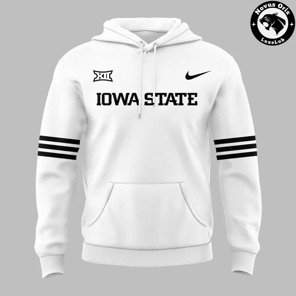 Iowa State Cyclones 2026 Icy Whites Uniform White Pullover Hoodie Iowa State Cyclones 2026 Icy Whites Uniform White Pullover Hoodie