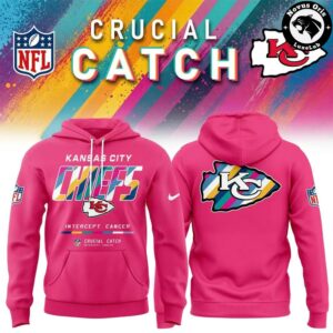 Kansas City Chiefs 2026 Crucial Catch Intercept Cancer Pullover Hoodie 8