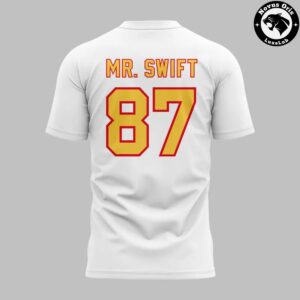 Kansas City Chiefs Mr Swift 87 White Graphic T Shirt 3