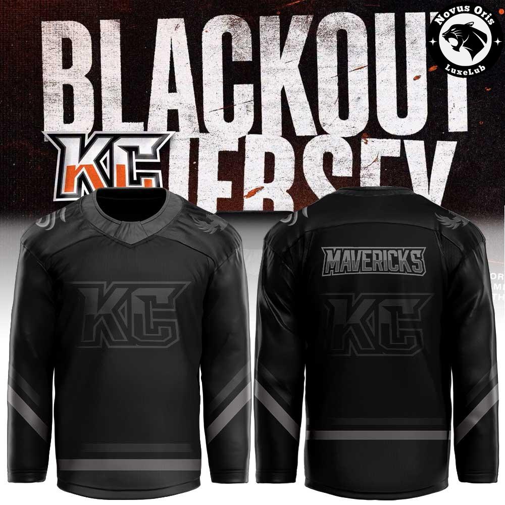 Kansas City Mavericks Blackout Black Friday Hockey Jersey Kansas City Mavericks Blackout Black Friday Hockey Jersey