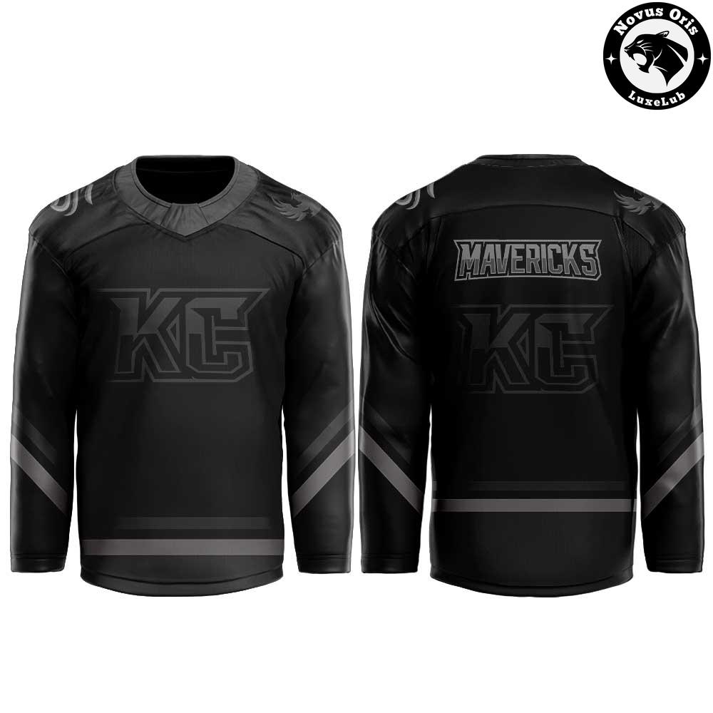 Kansas City Mavericks Blackout Black Friday Hockey Jersey Kansas City Mavericks Blackout Black Friday Hockey Jersey