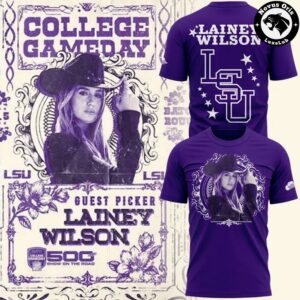 LSU Tigers Football x Lainey Wilson College GameDay 2026 T-Shirt