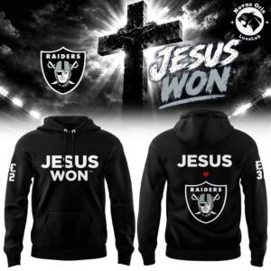 Las Vegas Raiders 2026 Jesus Won Limited Edition Pullover Hoodie
