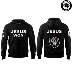 Las Vegas Raiders 2026 Jesus Won Limited Edition Pullover Hoodie 2