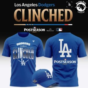 Los Angeles Dodgers 2026 Postseason Clinched Royal Blue T-Shirt