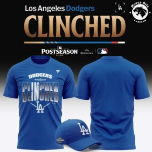 Los Angeles Dodgers 2026 Postseason Clinched Royal Blue T Shirt 2