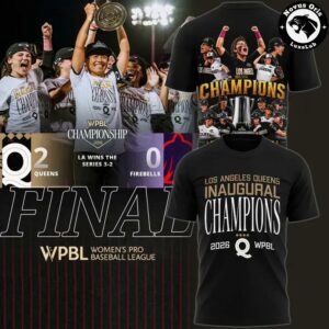 Los Angeles Queens WPBL 2026 Inaugural Champions Graphic T Shirt 7