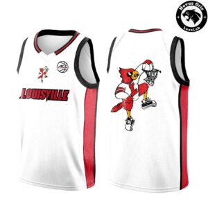 Louisville Cardinals Mens Basketball New Look 2026 White Basketball Jersey 2