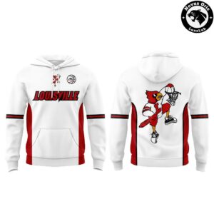 Louisville Cardinals Mens Basketball New Look 2026 White Pullover Hoodie 2