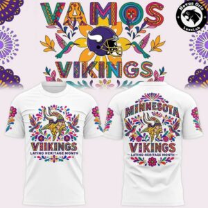 Minnesota Vikings 2026 Latino Heritage Month 2026 Graphic T Shirt 1