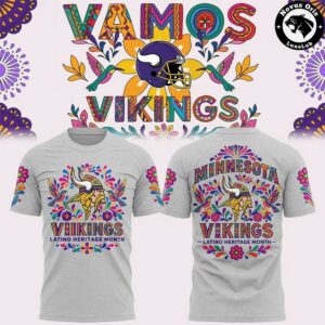 Minnesota Vikings 2026 Latino Heritage Month 2026 Graphic T Shirt 2