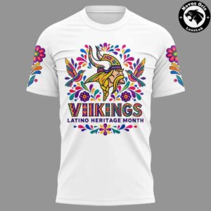 Minnesota Vikings 2026 Latino Heritage Month 2026 Graphic T Shirt 3