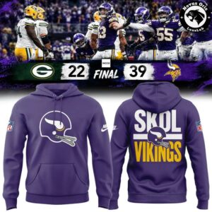 Minnesota Vikings Skol Vikings Helmet Purple Graphic Hoodie