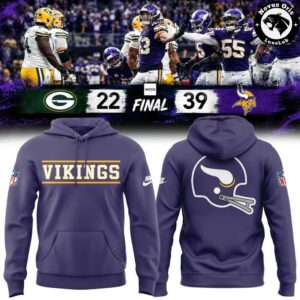 Minnesota Vikings Skol Vikings Helmet Purple Graphic Hoodie 2