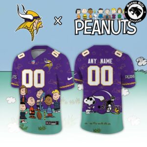 Minnesota Vikings x Peanuts Snoopy 2026 Custom Limited Football Jersey 2