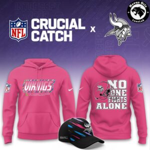 NFL 2026 Crucial Catch No One Fights Alone Pink Pink Hoodie 11