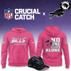 NFL 2026 Crucial Catch No One Fights Alone Pink Pink Hoodie 7