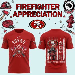 NFL Firefighter Appreciation 2026 Graphic T Shirt 5