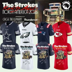 NFL x The Strokes Reality Awaits Tour 2026 Graphic Football Jersey 1