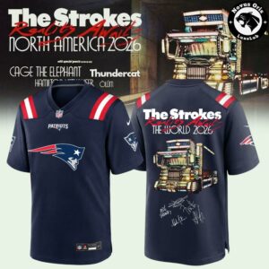NFL x The Strokes Reality Awaits Tour 2026 Graphic Football Jersey 3