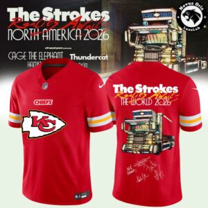 NFL x The Strokes Reality Awaits Tour 2026 Graphic Football Jersey 4