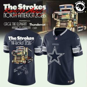 NFL x The Strokes Reality Awaits Tour 2026 Graphic Football Jersey 5