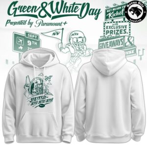 New York Jets City Skyline Green and White Day Pullover Hoodie 2