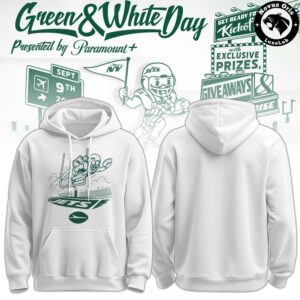 New York Jets City Skyline Green and White Day Pullover Hoodie 3