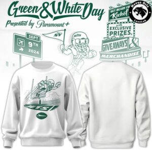 New York Jets City Skyline Green and White Day Sweatshirt 3