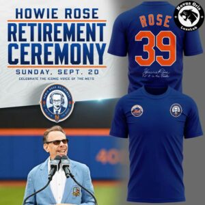 New York Mets Howie Rose Retirement 39 Years Graphic T Shirt 2