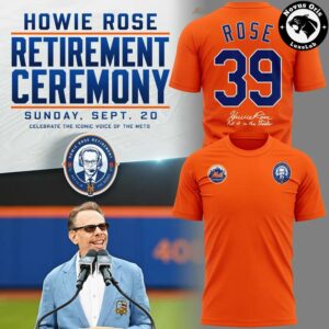 New York Mets Howie Rose Retirement 39 Years Graphic T Shirt 3