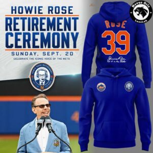 New York Mets Howie Rose Retirement 39 Years Pullover Hoodie 2 1