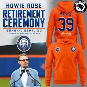 New York Mets Howie Rose Retirement 39 Years Pullover Hoodie 3 1