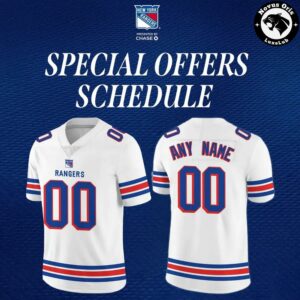 New York Rangers 2026 Custom Limited Edition Football Jersey