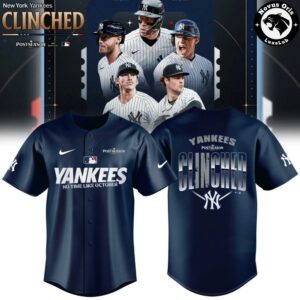 New York Yankees 2026 Postseason Clinched Baseball Jersey 2
